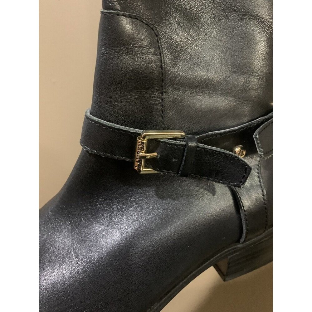 LAUREN RALPH LAUREN 'Marion' Riding Knee High Boots Black Size 7 - Picture 3 of 13